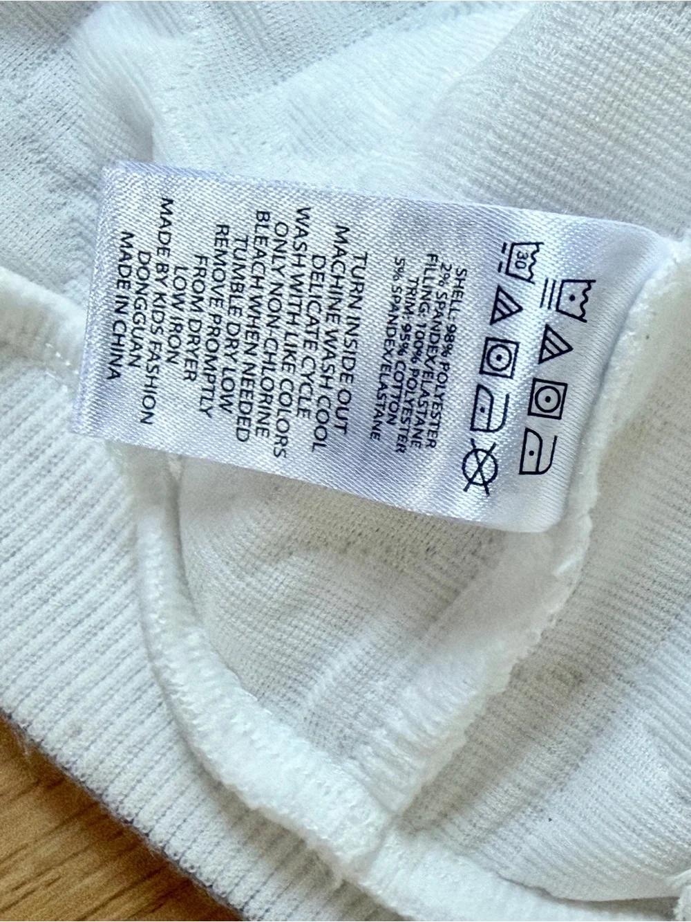 Max Studio Kids White Quilted Snap Close Bomber with Stripe Trim, sz 18m